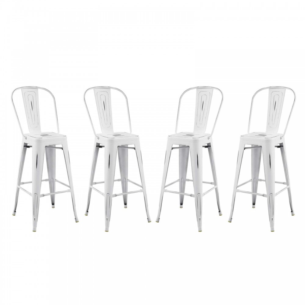 Promenade Bar Side Stool Metal Set of 4