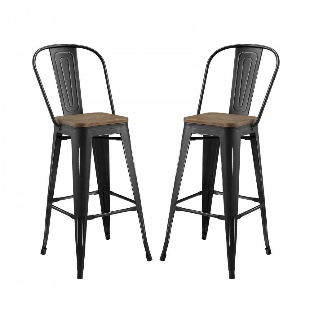 Promenade Bar Stool Metal Set of 2