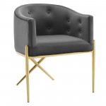 Savour Tufted Performance Velvet Accent Dining Armchair