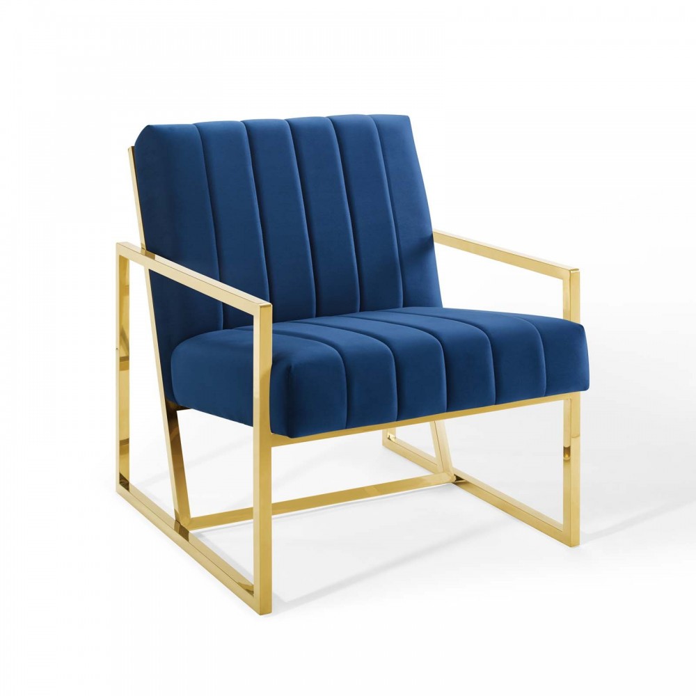 Inspire Channel Tufted Performance Velvet Armchair Inspire Channel Tufted Performance Velvet Armchair