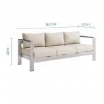 Shore Outdoor Patio Aluminum Sofa