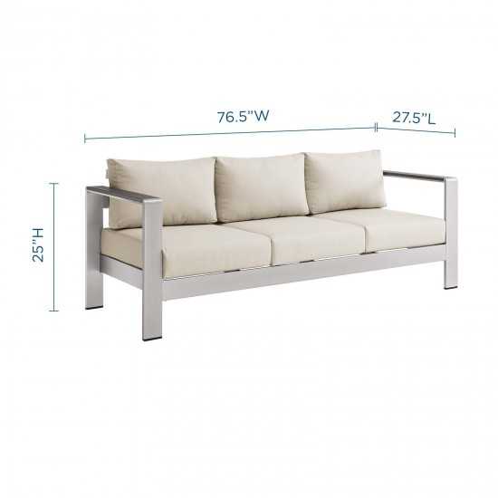 Shore Outdoor Patio Aluminum Sofa