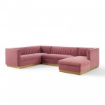 Sanguine 3 Piece Performance Velvet Sectional Sofa Set