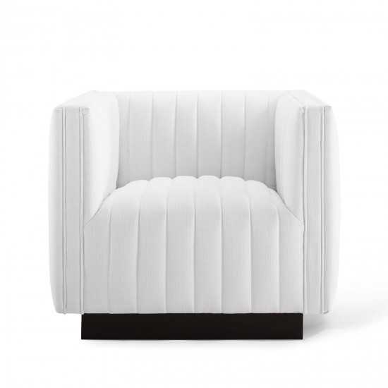 Conjure Tufted Upholstered Fabric Armchair