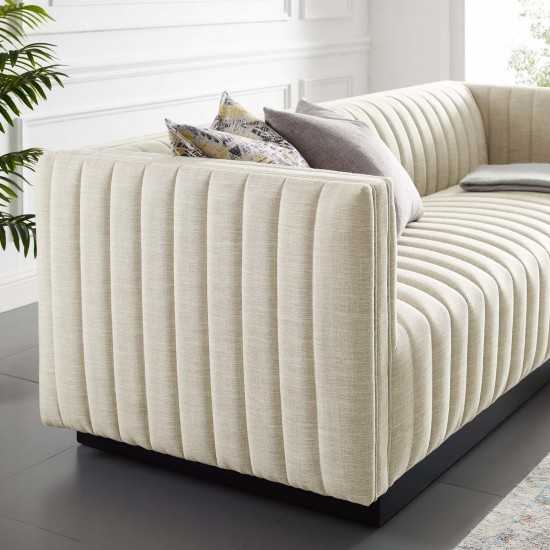 Conjure Tufted Upholstered Fabric Sofa