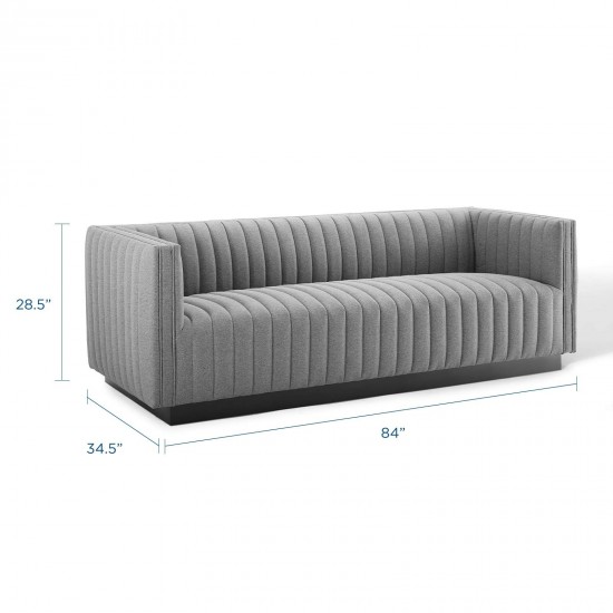 Conjure Tufted Upholstered Fabric Sofa