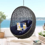 Hide Outdoor Patio Sunbrella® Swing Chair With Stand