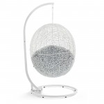 Hide Outdoor Patio Sunbrella® Swing Chair With Stand