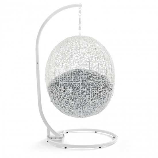 Hide Outdoor Patio Sunbrella® Swing Chair With Stand