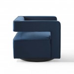 Booth Performance Velvet Swivel Armchair