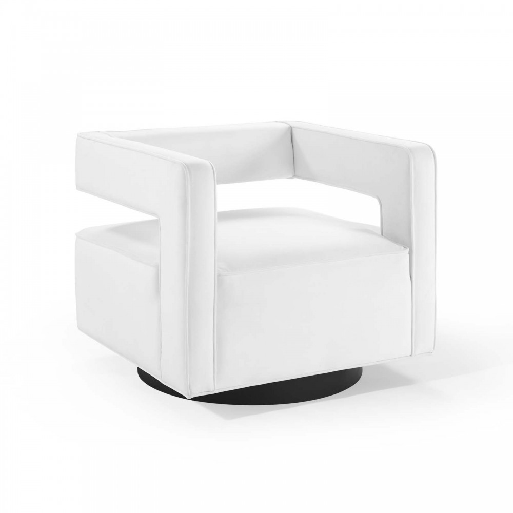 Booth Performance Velvet Swivel Armchair