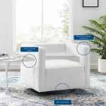 Booth Performance Velvet Swivel Armchair