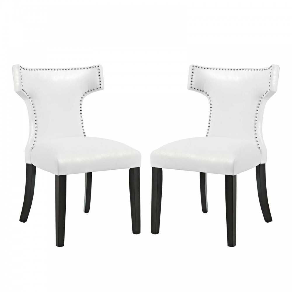 Curve Dining Chair Vinyl Set of 2