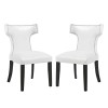 Curve Dining Chair Vinyl Set of 2