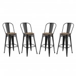 Promenade Bar Stool Metal Set of 4
