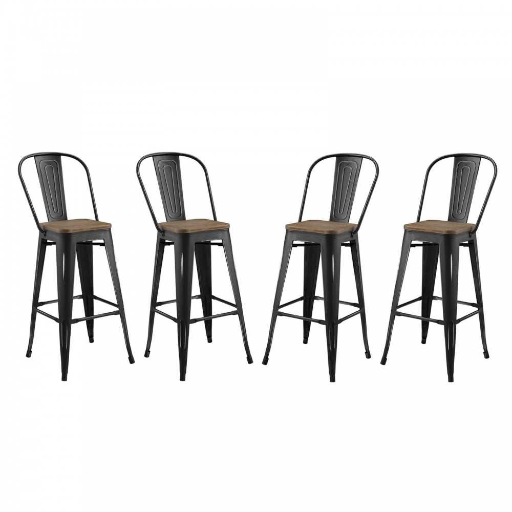 Promenade Bar Stool Metal Set of 4 Promenade Bar Stool Metal Set of 4