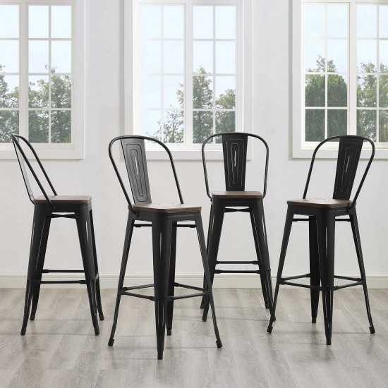 Promenade Bar Stool Metal Set of 4