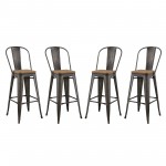 Promenade Bar Stool Metal Set of 4