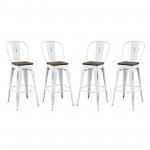 Promenade Bar Stool Metal Set of 4