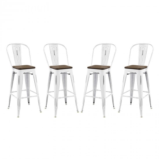 Promenade Bar Stool Metal Set of 4