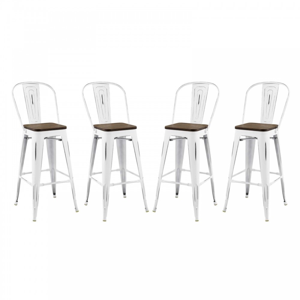 Promenade Bar Stool Metal Set of 4