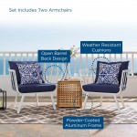 Riverside Outdoor Patio Aluminum Armchair Set of 2