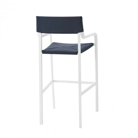 Raleigh Outdoor Patio Aluminum Bar Stool Set of 2