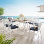 Baxley 7 Piece Outdoor Patio Aluminum Dining Set