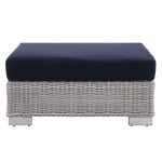 Conway Sunbrella® Outdoor Patio Wicker Rattan Ottoman