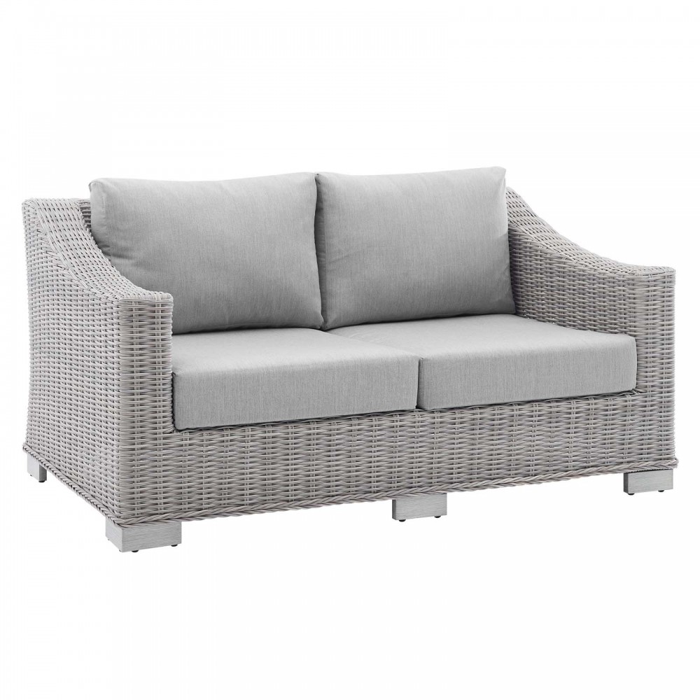 Conway Sunbrella® Outdoor Patio Wicker Rattan Loveseat Conway Sunbrella® Outdoor Patio Wicker Rattan Loveseat