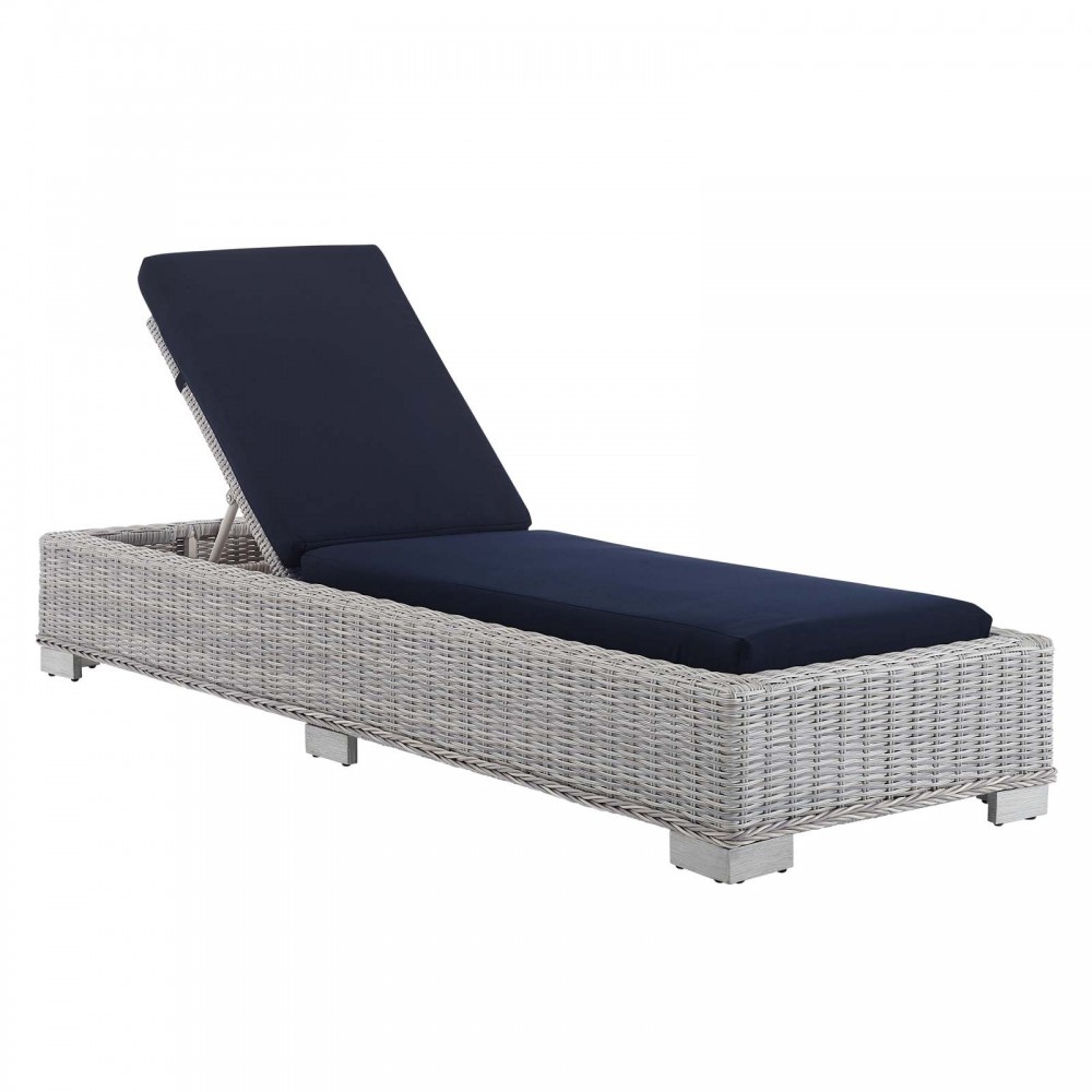 Conway Sunbrella® Outdoor Patio Wicker Rattan Chaise Lounge Conway Sunbrella® Outdoor Patio Wicker Rattan Chaise Lounge