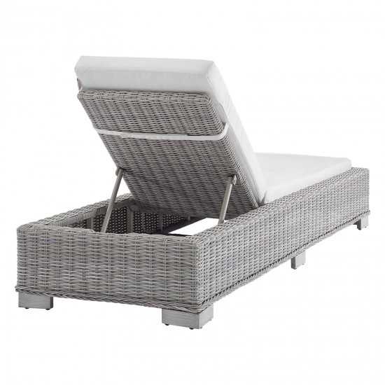 Conway Sunbrella® Outdoor Patio Wicker Rattan Chaise Lounge