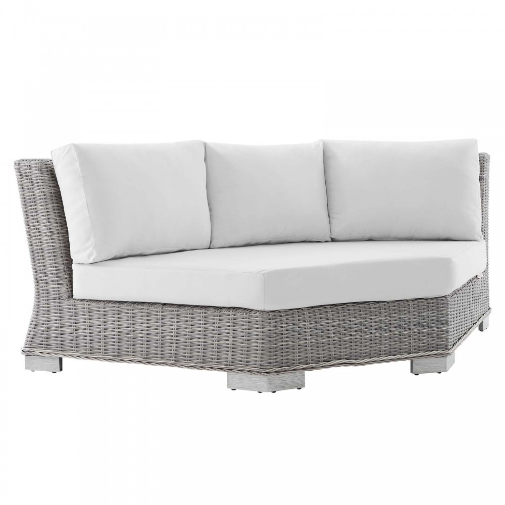 Conway Sunbrella® Outdoor Patio Wicker Rattan Round Corner Chair Conway Sunbrella® Outdoor Patio Wicker Rattan Round Corner Chair