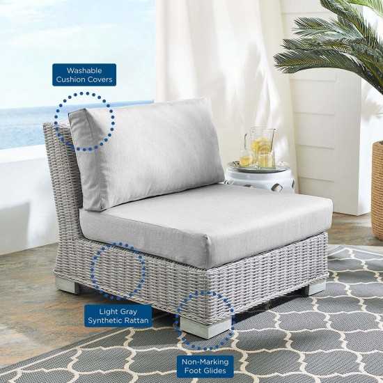 Conway Sunbrella® Outdoor Patio Wicker Rattan Armless Chair