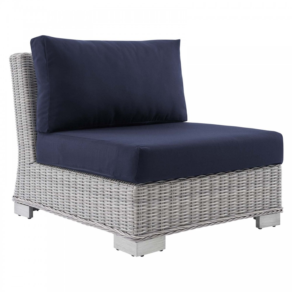 Conway Sunbrella® Outdoor Patio Wicker Rattan Armless Chair Conway Sunbrella® Outdoor Patio Wicker Rattan Armless Chair