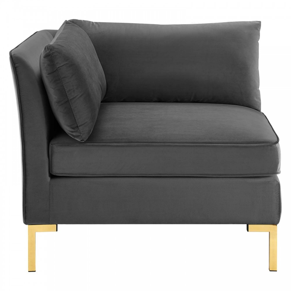 Ardent Performance Velvet Sectional Sofa Corner Chair Ardent Performance Velvet Sectional Sofa Corner Chair