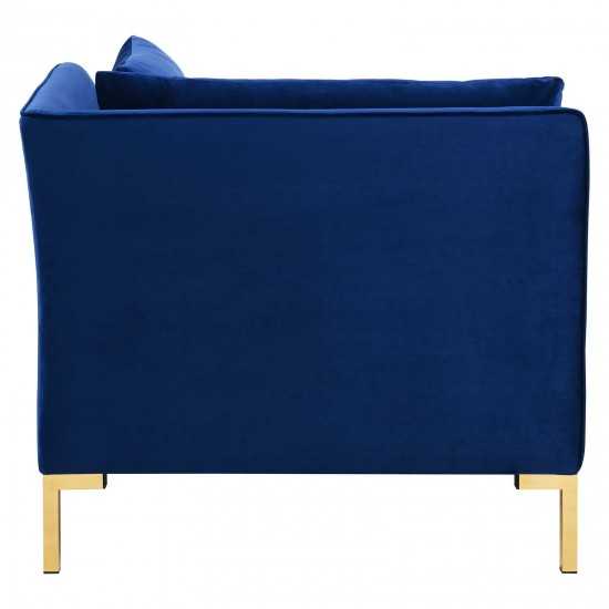 Ardent Performance Velvet Sectional Sofa Corner Chair