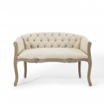 Crown Vintage French Upholstered Settee Loveseat
