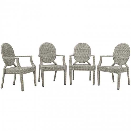 Casper Outdoor Patio Dining Armchair Set of 4