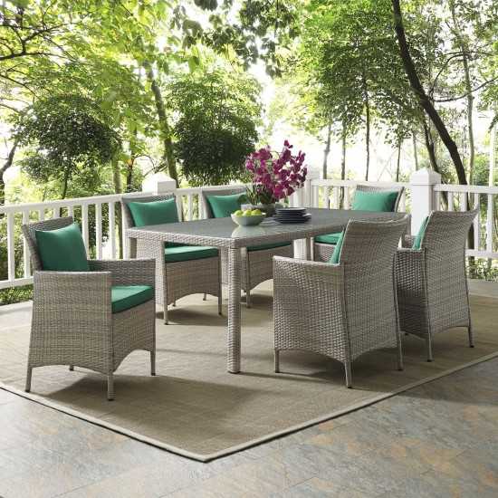 Conduit 7 Piece Outdoor Patio Wicker Rattan Dining Set