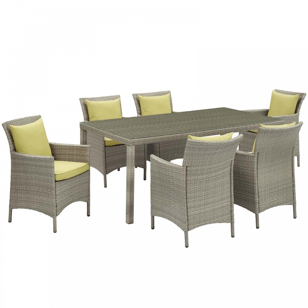 Conduit 7 Piece Outdoor Patio Wicker Rattan Dining Set Conduit 7 Piece Outdoor Patio Wicker Rattan Dining Set