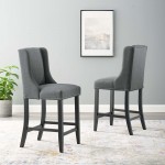 Baron Counter Stool Upholstered Fabric Set of 2