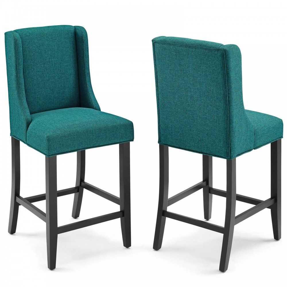 Baron Counter Stool Upholstered Fabric Set of 2 Baron Counter Stool Upholstered Fabric Set of 2