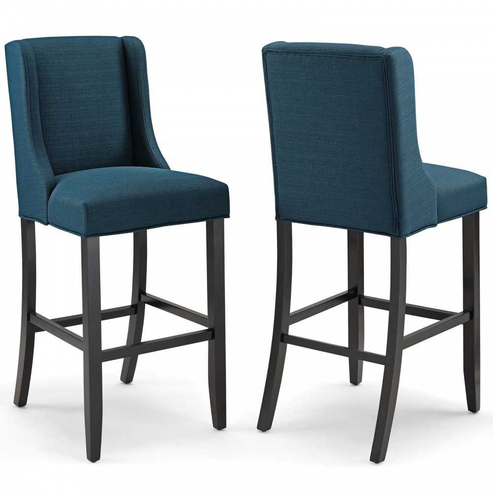 Baron Bar Stool Upholstered Fabric Set of 2 Baron Bar Stool Upholstered Fabric Set of 2