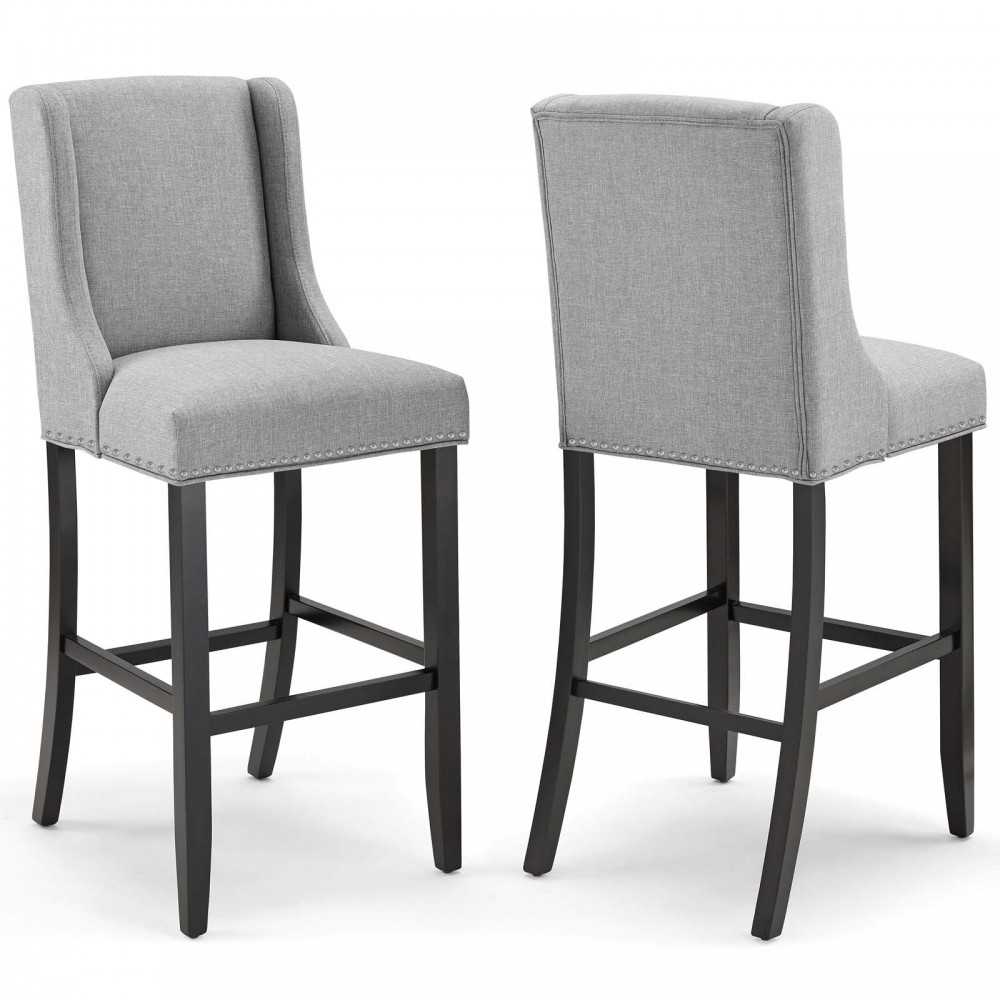 Baron Bar Stool Upholstered Fabric Set of 2 Baron Bar Stool Upholstered Fabric Set of 2
