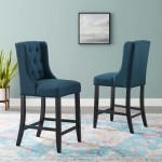 Baronet Counter Bar Stool Upholstered Fabric Set of 2