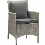 Conduit Outdoor Patio Wicker Rattan Dining Armchair Set of 2