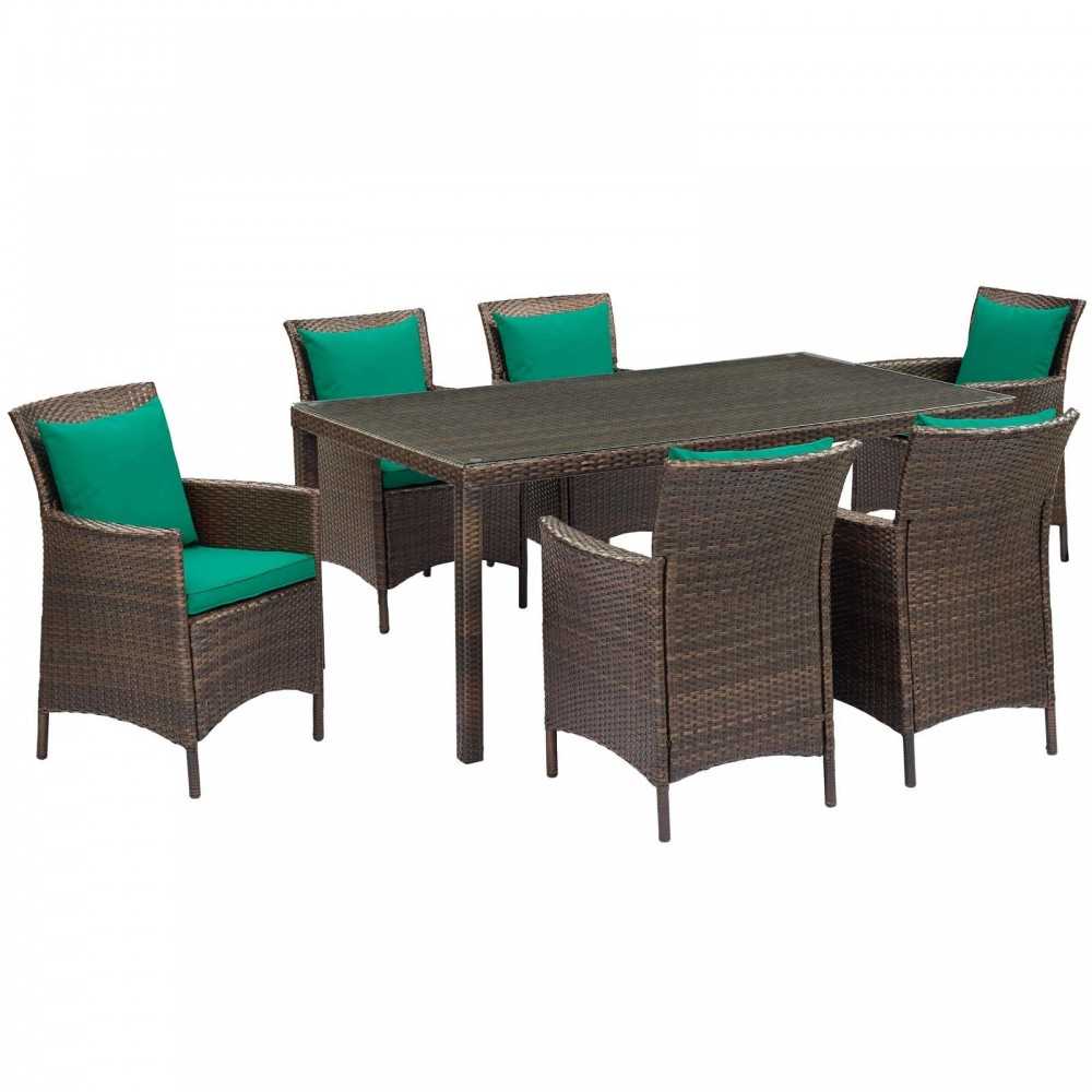 Conduit 7 Piece Outdoor Patio Wicker Rattan Dining Set Conduit 7 Piece Outdoor Patio Wicker Rattan Dining Set