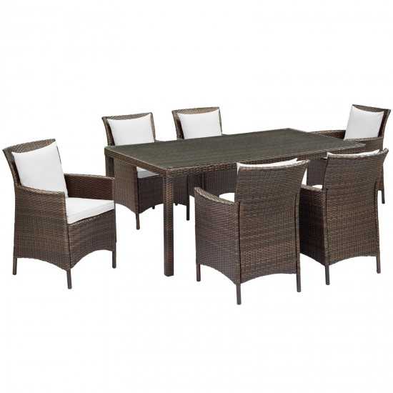 Conduit 7 Piece Outdoor Patio Wicker Rattan Dining Set