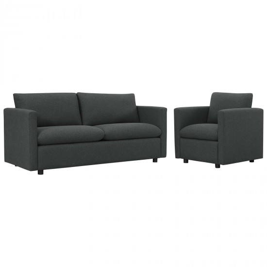 Activate Upholstered Fabric Sofa and Armchair Set